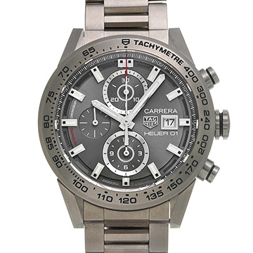 タグ ホイヤー カレラ キャリバーホイヤー01 クロノグラフ CAR208Z.BF0719 グレー メンズ 時計 【中古】【wristwatch】
