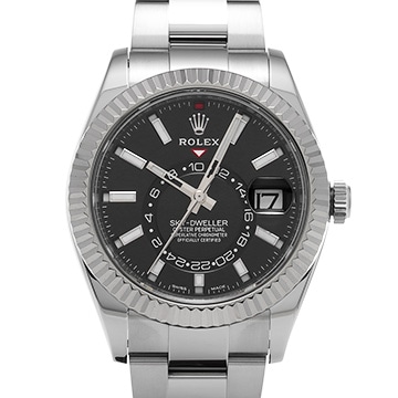 ロレックス スカイドゥエラー 326934 ブライトブラック メンズ 時計 【中古】【wristwatch】