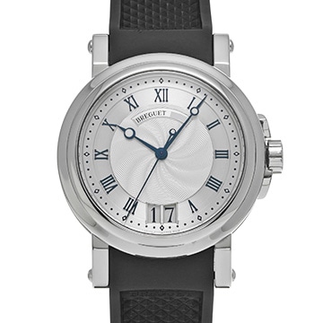 ブレゲ マリーン II ラージデイト 5817ST/12/5V8 シルバー メンズ 時計 【中古】【wristwatch】