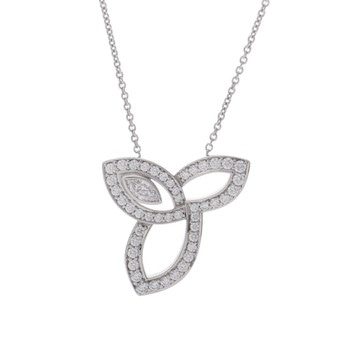 ハリー ウィンストン リリークラスター ネックレス シルバー Pt950プラチナ レディース ジュエリー 【中古】【jewelry】
