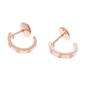 カルティエ ミニラブピアス ゴールド CRB8029000 K18ピンクゴールド PG レディース ジュエリー 【中古】【jewelry】