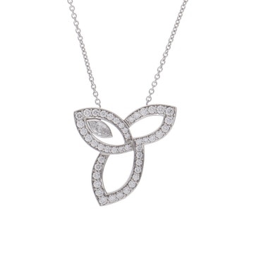 ハリー ウィンストン リリークラスター ネックレス シルバー PEDPMQRFLC Pt950プラチナ レディース ジュエリー 【中古】【jewelry】