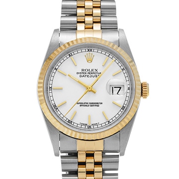 ロレックス デイトジャスト 16233 ホワイト メンズ 時計 【中古】【wristwatch】