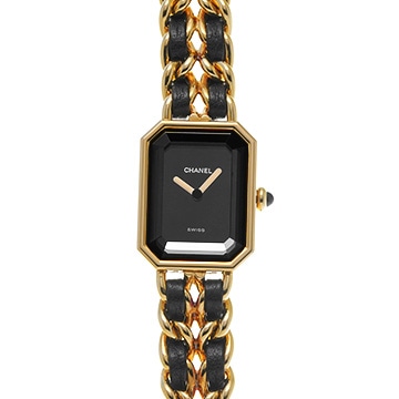シャネル プルミエール M H0001 ブラック レディース 時計 【中古】【wristwatch】