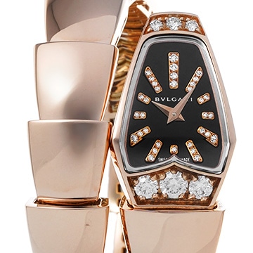 ブルガリ セルペンティ SPP26BGD1GD.1T ブラック/ダイヤモンド レディース 時計 【中古】【wristwatch】
