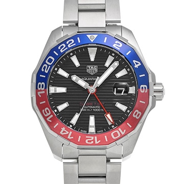 タグ ホイヤー アクアレーサー キャリバー7 GMT WAY201F.BA0927 ブラック メンズ 時計 【中古】【wristwatch】