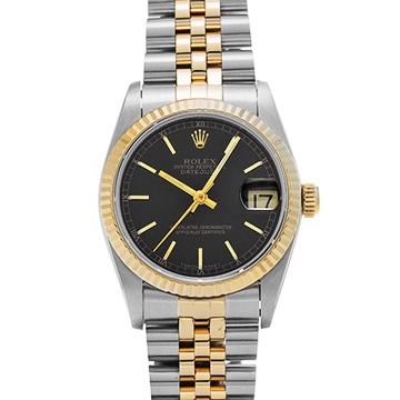 ロレックス デイトジャスト 68273 ブラック ユニセックス 時計 【中古】【wristwatch】