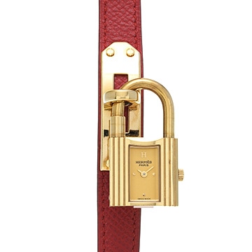 エルメス ケリーウォッチ KE1.201 シャンパン レディース 時計 【中古】【wristwatch】