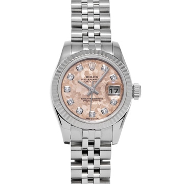 ロレックス デイトジャスト 179174G ピンクゴールドクリスタル/ダイヤモンド レディース 時計 【中古】【wristwatch】