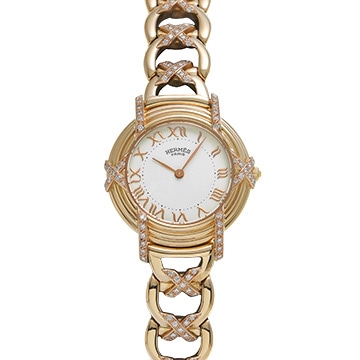 エルメス ルバン RU3.272 ホワイト レディース 時計 【中古】【wristwatch】