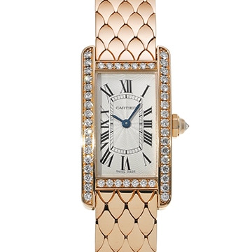 カルティエ タンクアメリカン SM WB710008 シルバー レディース 時計 【中古】【wristwatch】