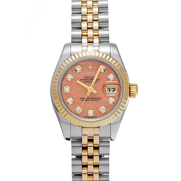 ロレックス デイトジャスト 179173OPG ピンクオパール/ダイヤモンド レディース 時計 【中古】【wristwatch】