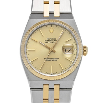 ロレックス オイスタークォーツ デイトジャスト 17013 シャンパン メンズ 時計 【中古】【wristwatch】