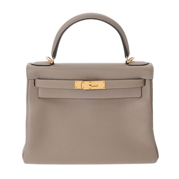 エルメス ケリー 28 内縫い トゥルティエールグレー トゴ レディース バッグ 【中古】【bag】