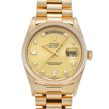 ロレックス デイデイト 18038A シャンパン/ダイヤモンド メンズ 時計 【中古】【wristwatch】