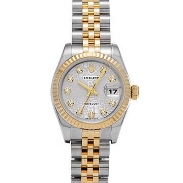 ロレックス デイトジャスト 179173G シルバーコンピュータ/ダイヤモンド レディース 時計 【中古】【wristwatch】