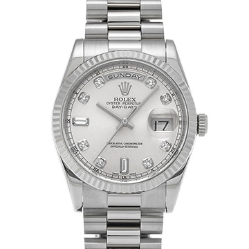ロレックス デイデイト 118239A シルバー/ダイヤモンド メンズ 時計 【中古】【wristwatch】