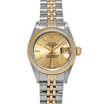 ロレックス デイトジャスト 69173 シャンパン レディース 時計 【中古】【wristwatch】