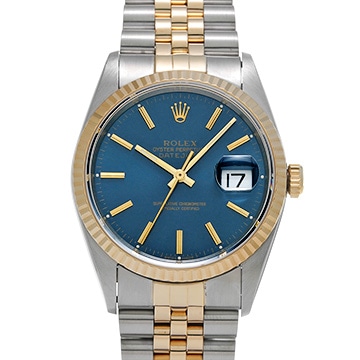 ロレックス デイトジャスト 16233 ブルー メンズ 時計 【中古】【wristwatch】