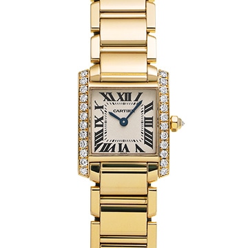 カルティエ タンク フランセーズ SM WE1001R8 ホワイト レディース 時計 【中古】【wristwatch】