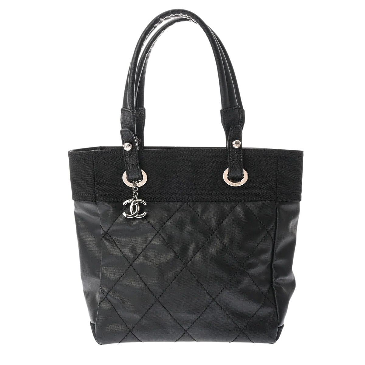 シャネル トート PM パリビアリッツ ブラック A34208 コーティングキャンバス レディース バッグ 【中古】【bag】