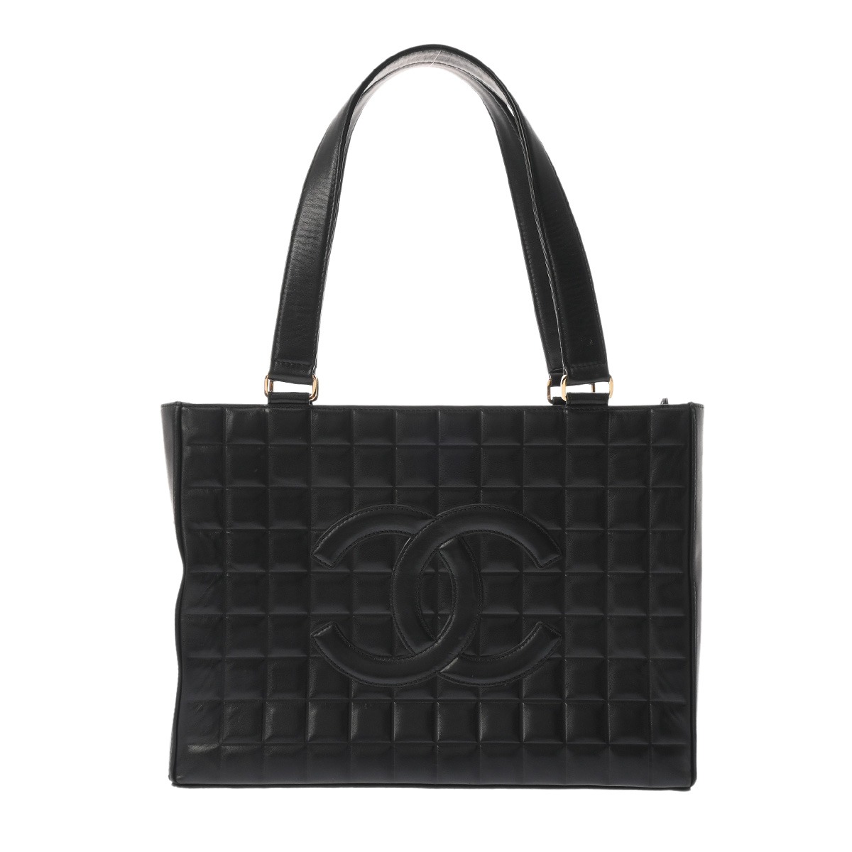 シャネル トートバッグ チョコバー ブラック ラムスキン レディース バッグ 【中古】【bag】