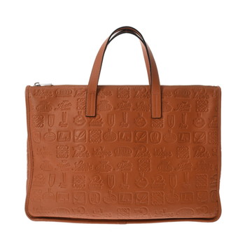 ロエベ ブリーフケース ブラウン カーフ メンズ バッグ 【中古】【bag】