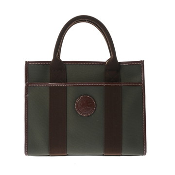 ハンティングワールド 2Way ハンドバッグ グリーン/ブラウン キャンバス/レザー ユニセックス バッグ 【中古】【bag】