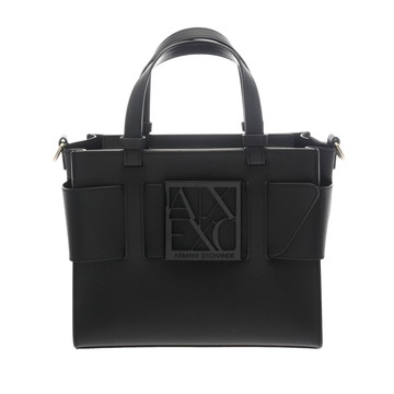 アルマーニエクスチェンジ 2way ハンドバッグ ブラック レザー レディース バッグ 【中古】【bag】