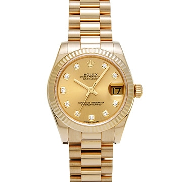 ロレックス デイトジャスト 31 178278G シャンパン/ダイヤモンド ユニセックス 時計 【中古】【wristwatch】