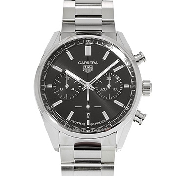 タグ ホイヤー カレラ キャリバーホイヤー02 クロノグラフ CBN2010.BA0642 ブラック メンズ 時計 【中古】【wristwatch】