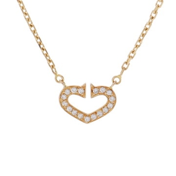 カルティエ Cハート ネックレス ゴールド K18イエローゴールド YG レディース ジュエリー 【中古】【jewelry】