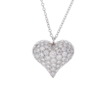 ティファニー ピンチドハート ネックレス シルバー Pt950プラチナ レディース ジュエリー 【中古】【jewelry】
