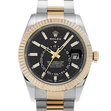 ロレックス スカイドゥエラー 326933 ブライトブラック メンズ 時計 【中古】【wristwatch】