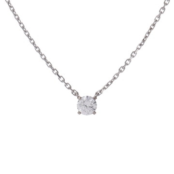 カルティエ 1895ソリテール ネックレス シルバー K18ホワイトゴールド WG レディース ジュエリー 【中古】【jewelry】