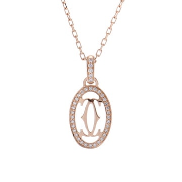 カルティエ ロゴドゥーブル ネックレス　 ゴールド K18ピンクゴールド PG レディース ジュエリー 【中古】【jewelry】