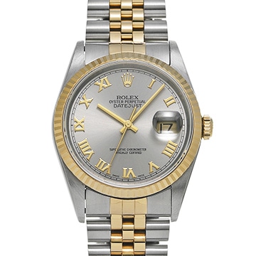 ロレックス デイトジャスト 16233 グレー メンズ 時計 【中古】【wristwatch】