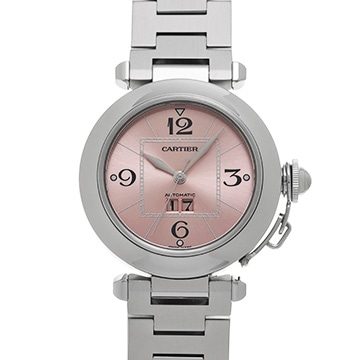 カルティエ パシャC ビッグデイト W31058M7 ピンク ユニセックス 時計 【中古】【wristwatch】