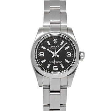 ロレックス オイスターパーペチュアル 176200 ブラック レディース 時計 【中古】【wristwatch】