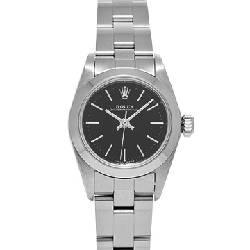 ロレックス オイスターパーペチュアル レディ 24 67180 ブラック レディース 時計 【中古】【wristwatch】