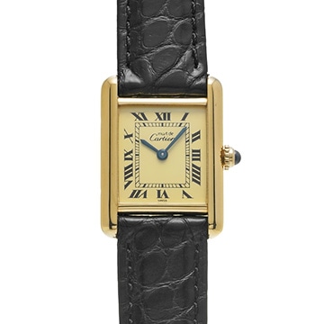 カルティエ マストタンク SM W1003153 アイボリー レディース 時計 【中古】【wristwatch】