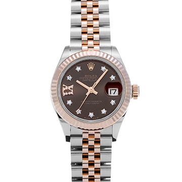 ロレックス レディ デイトジャスト 28  279171G チョコレートブラウン/ダイヤモンド レディース 時計 【中古】【wristwatch】
