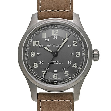 ハミルトン カーキ フィールド チタニウム オート H70545550 ブラック メンズ 時計 【中古】【wristwatch】