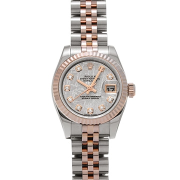 ロレックス デイトジャスト 179171G メテオライト/ダイヤモンド レディース 時計 【中古】【wristwatch】