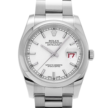 ロレックス デイトジャスト 116200 ホワイト メンズ 時計 【中古】【wristwatch】