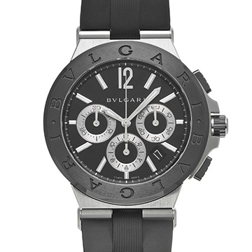 ブルガリ ディアゴノ セラミック クロノグラフ DG42BSCVDCH ブラック メンズ 時計 【中古】【wristwatch】