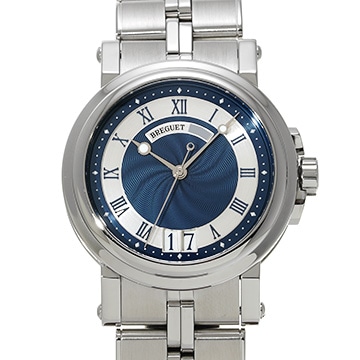 ブレゲ マリーンII ラージデイト 5817ST/Y2/SV0 ブルー/シルバー メンズ 時計 【中古】【wristwatch】