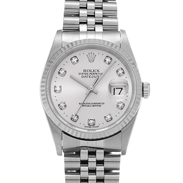 ロレックス デイトジャスト 16234G シルバー/ダイヤモンド メンズ 時計 【中古】【wristwatch】