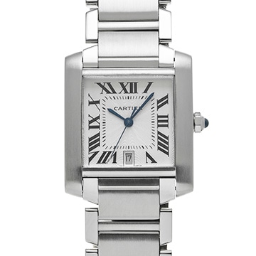 カルティエ タンク フランセーズ LM W51002Q3 シルバー メンズ 時計 【中古】【wristwatch】