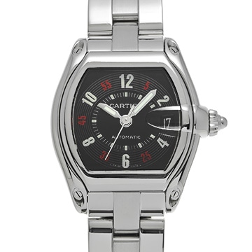 カルティエ ロードスター LM W62002V3 ブラック メンズ 時計 【中古】【wristwatch】